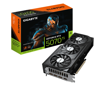 Karta graficzna GIGABYTE GeForce RTX 5070 Ti Windforce OC V2 16GB GDDR7 DLSS4 GV-N507TWF3OCV2-16GD